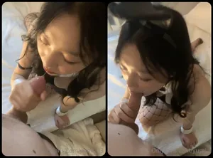 Thỏ con dâm dục thích liếm dương vật to